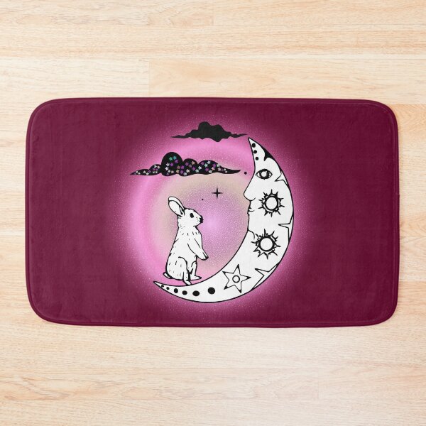 Item preview, Dreamy Heart warming illustration of a Rabbit sitting on the moon designed and sold by mooncakekaro.
