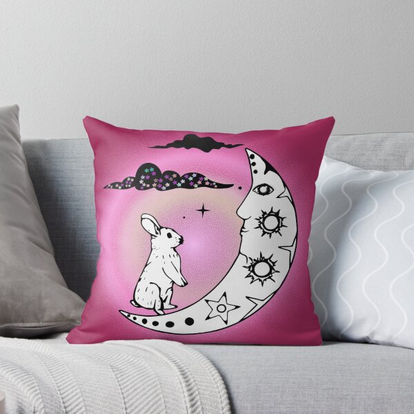 Item preview, Dreamy Heart warming illustration of a Rabbit sitting on the moon designed and sold by mooncakekaro.