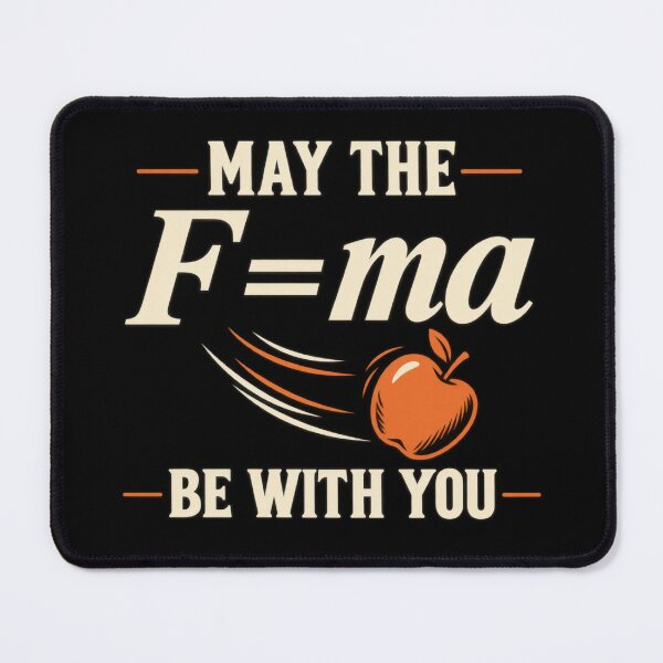 Item preview, May the F=ma Be With You — Physics Pun designed and sold by MotionBanana Art.