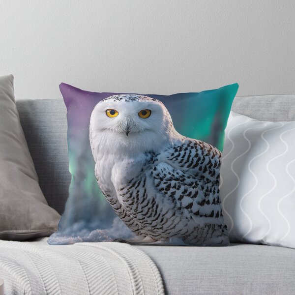 Item preview, Snowy Owl in a Magical Aurora Setting at Night designed and sold by Artessie.