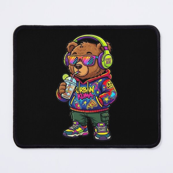 Item preview, Urban Kuma Streetwear Bear Hip Hop Headphones designed and sold by PoleksGraphics.