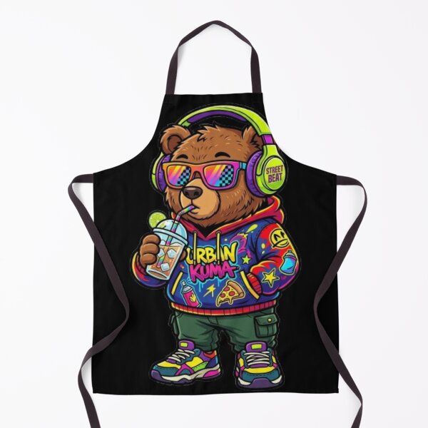 Item preview, Urban Kuma Streetwear Bear Hip Hop Headphones designed and sold by PoleksGraphics.
