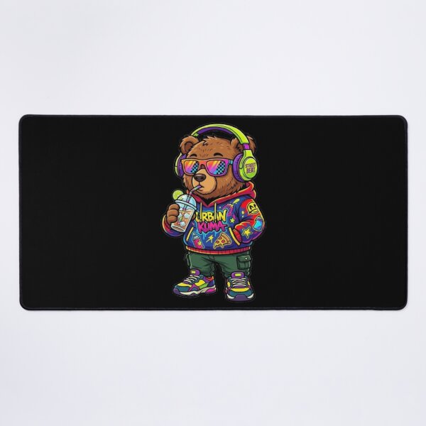Item preview, Urban Kuma Streetwear Bear Hip Hop Headphones designed and sold by PoleksGraphics.