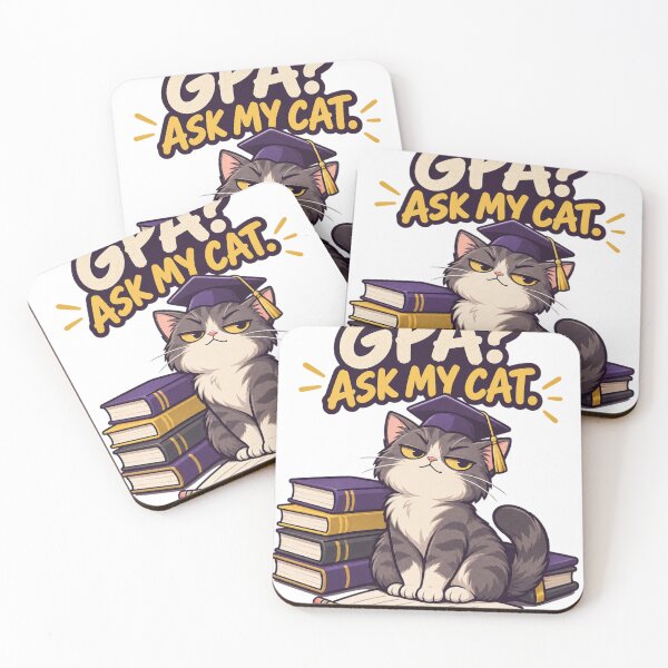 Item preview, GPA? Ask My Cat – Funny College Student Cat Academic Humor designed and sold by Print-Mingle01.