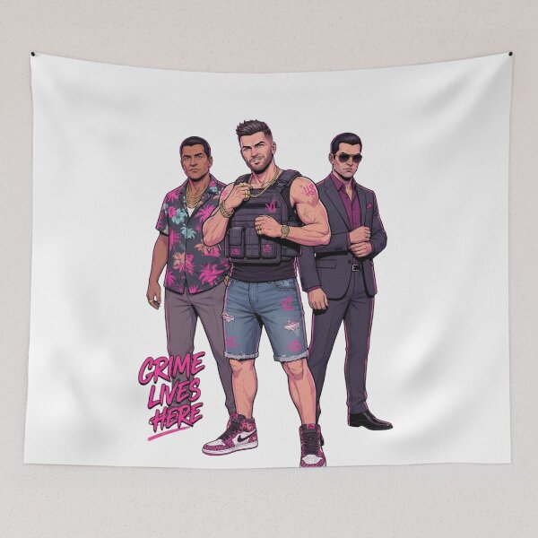 Item preview, Crime Lives Here Street Heist Gang Trio designed and sold by Alaric4you.
