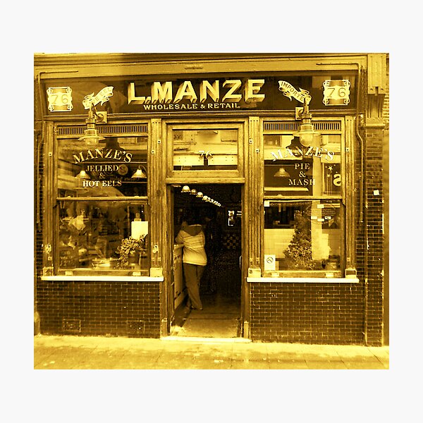 Manzies Pie and Mash Shop Photographic Print