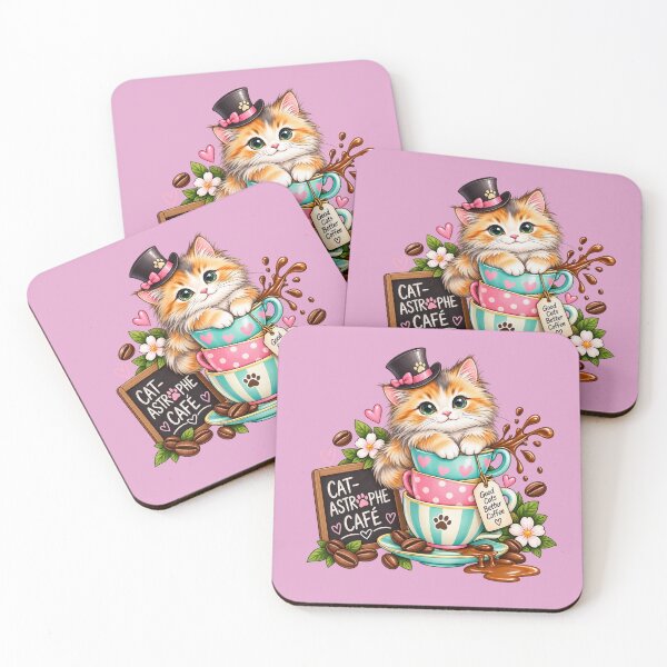Item preview, Cat Astrophe Café Teacup Kitten designed and sold by StickyDelights.