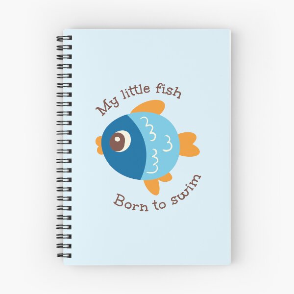 Item preview, My Little Fish - Cute Blue Fish Illustration designed and sold by Drawings Project.