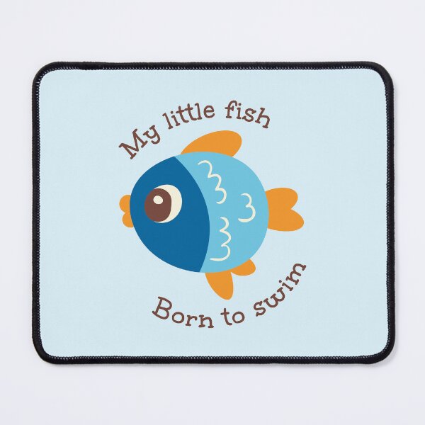 Item preview, My Little Fish - Cute Blue Fish Illustration designed and sold by Drawings Project.
