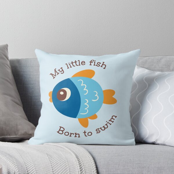 Item preview, My Little Fish - Cute Blue Fish Illustration designed and sold by Drawings Project.
