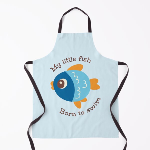Item preview, My Little Fish - Cute Blue Fish Illustration designed and sold by Drawings Project.