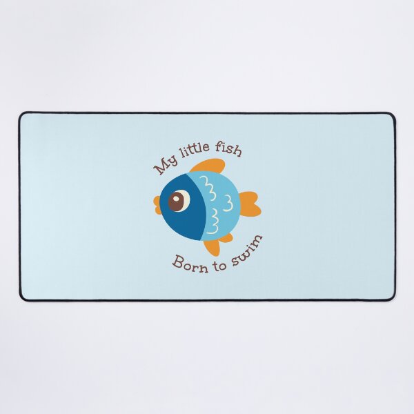 Item preview, My Little Fish - Cute Blue Fish Illustration designed and sold by Drawings Project.