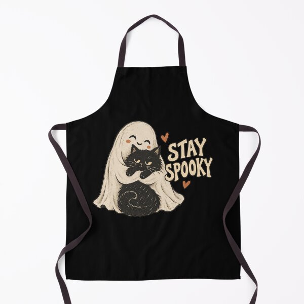 Item preview, Stay Spooky Ghost Hugging Black Cat designed and sold by AMICO77.