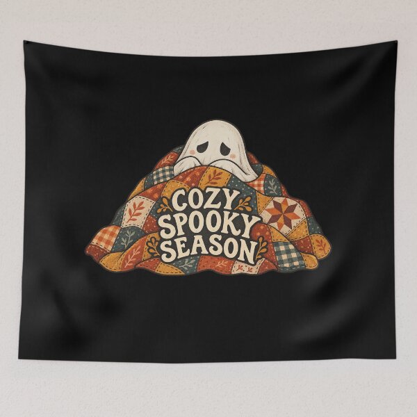Item preview, Cozy Spooky Season Patchwork Quilt Ghost designed and sold by AMICO77.