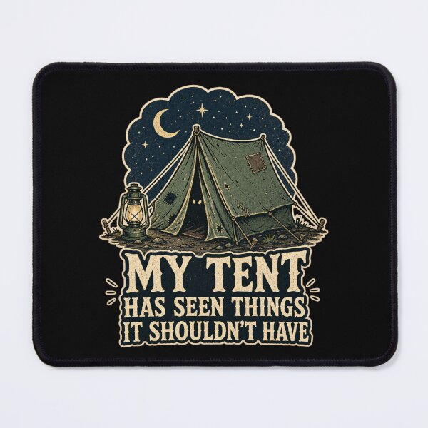 Item preview, My Tent Has Seen Things It Shouldn't Have Shirt, Funny Camping T-Shirt, Outdoor Humor Tee, Funny Camper Gift Shirt, Vintage Camping Graphic designed and sold by TshirtsLabs.