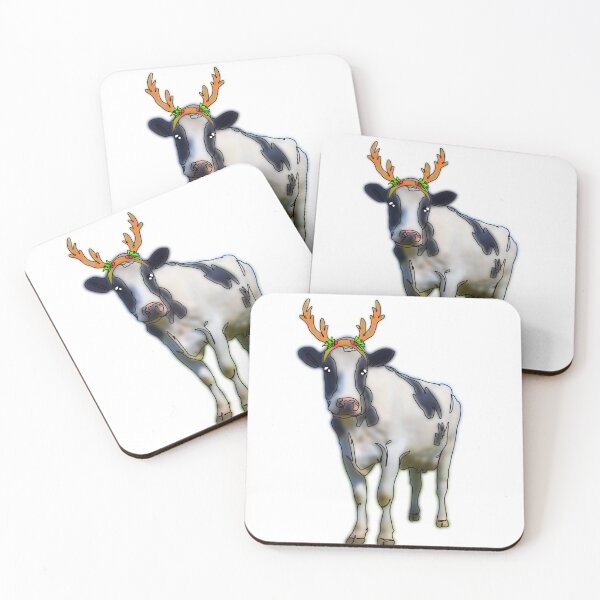Item preview, Rupert the Cow wearing antler hat – animalzinhats designed and sold by Ashley’sAnimalz.