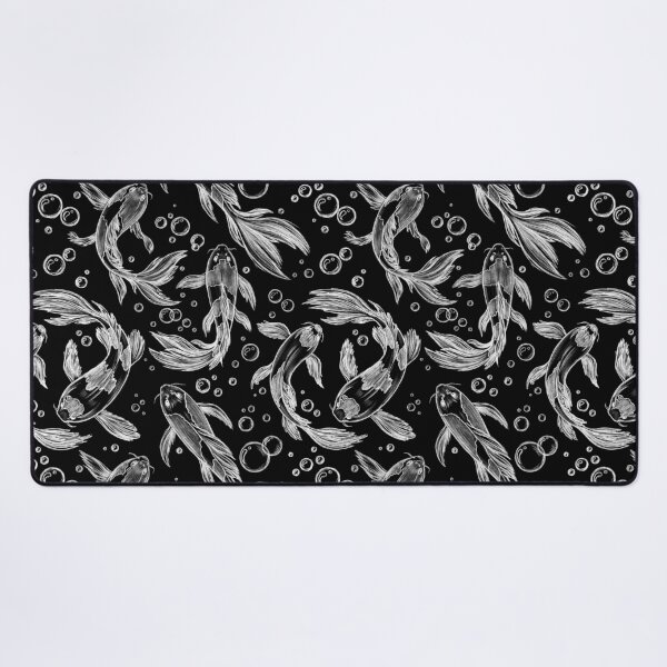 Item preview, Koi fish, "Yin-Yang with Koi Carp": Japanese carp, waves, Zen tattoo-style design; vintage fish, sketch, fishing. designed and sold by ArtbySvetik.