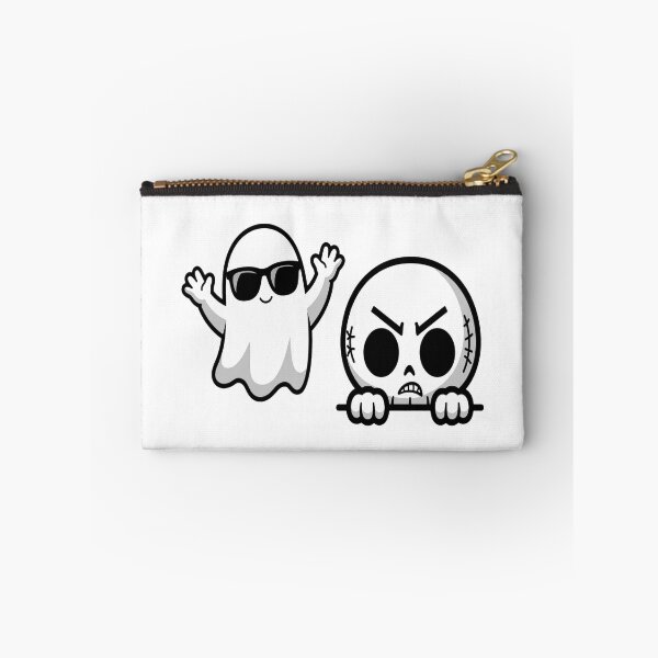 Item preview, Funny Ghost Skull Peeking Halloween Cartoon Duo designed and sold by Custom Crest.