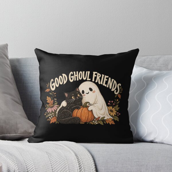 Item preview, Good Ghoul Friends Ghost Cat and Pumpkin designed and sold by AMICO77.