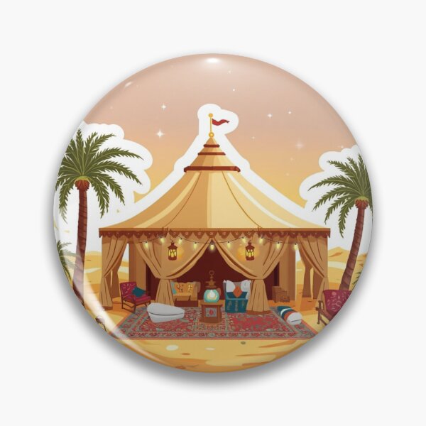 Item preview, Luxury Desert Tent with Palm Trees & Camels | Arabian Desert Glamping Art designed and sold by Pandey14.