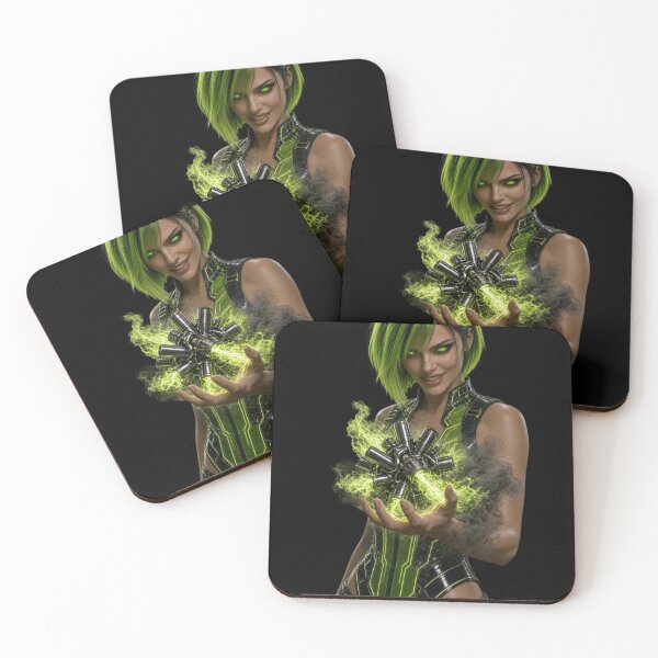 Item preview, Nitro Master Toxic Green Flame Cyberpunk Girl Portrait designed and sold by EvolutionMerch.