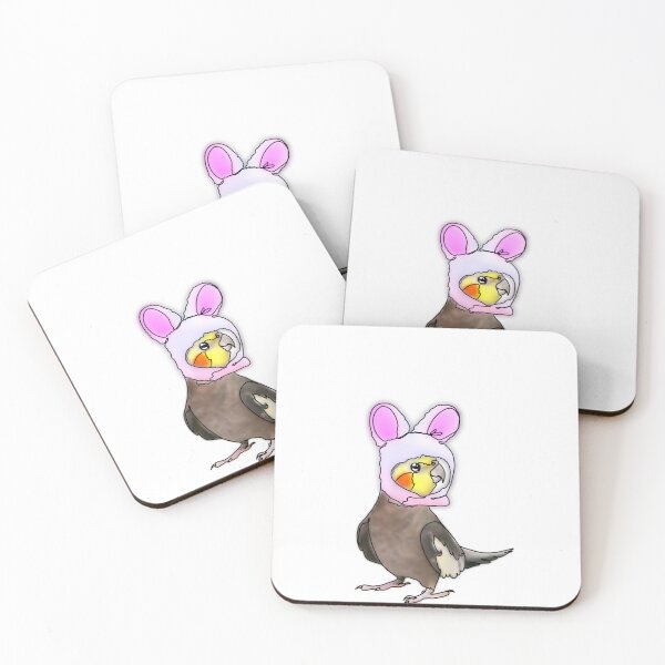 Item preview, Chuck the Cockatiel in mouse hat - animalzinhats  designed and sold by Ashley’sAnimalz.