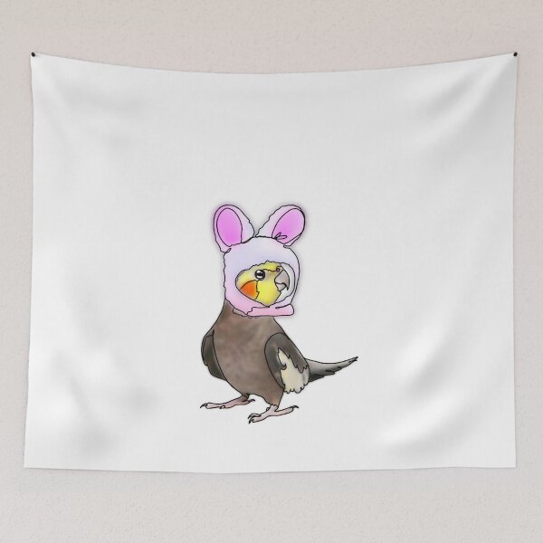 Item preview, Chuck the Cockatiel in mouse hat - animalzinhats  designed and sold by Ashley’sAnimalz.