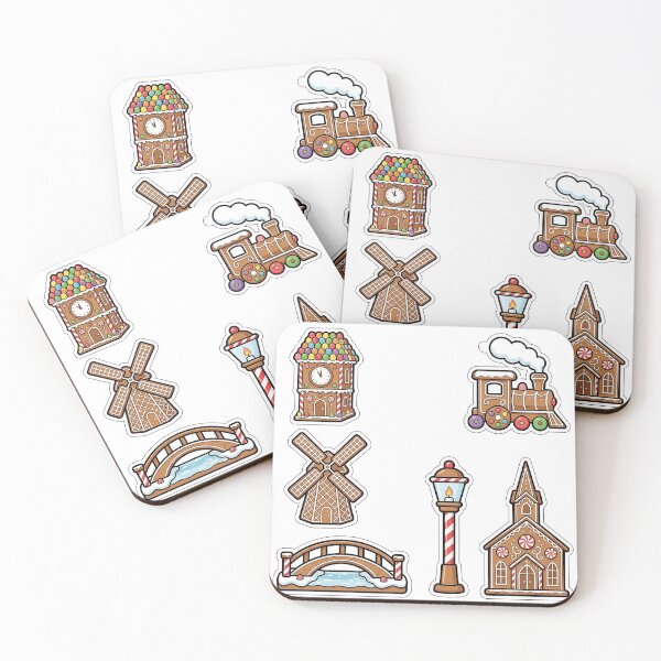 Item preview, Gingerbread Town Christmas Sticker Pack - Candy Architecture Favorites designed and sold by SimpleP.