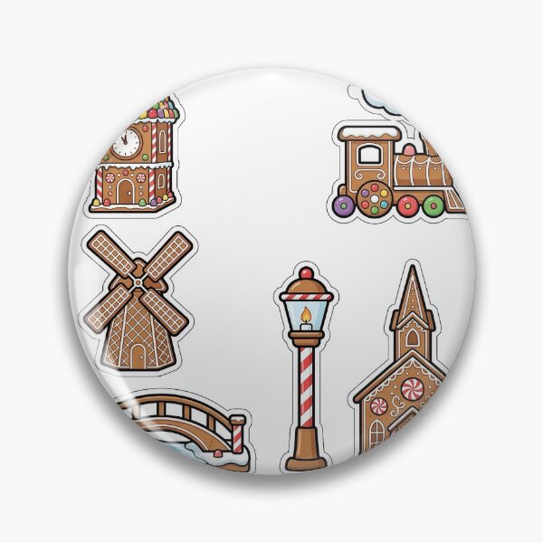 Item preview, Gingerbread Town Christmas Sticker Pack - Candy Architecture Favorites designed and sold by SimpleP.