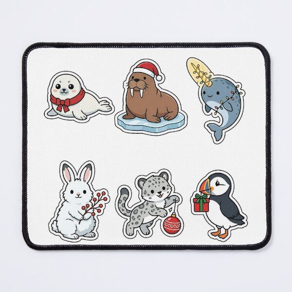 Item preview, Cute Arctic Wildlife Christmas Sticker Pack - Winter Animals Set designed and sold by SimpleP.