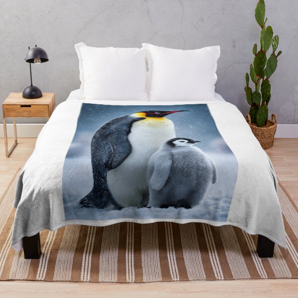 Item preview, Majestic Emperor Penguin with Adorable Chick designed and sold by Artessie.