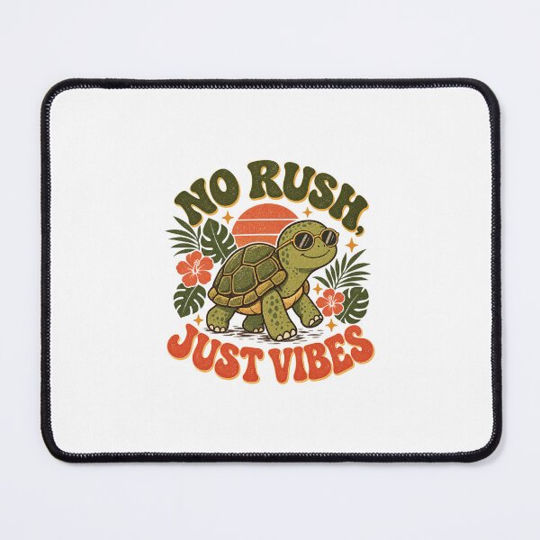 Item preview, No Rush Just Vibes – Funny Retro Turtle T-Shirt designed and sold by Small price.