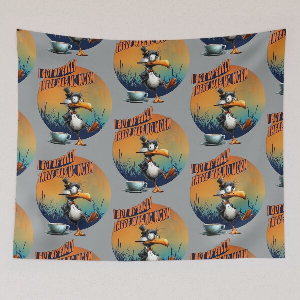 Item preview, I Got Up Early There Was No Worm – Eccentric Bird Morning Humor designed and sold by Szpaku desart .