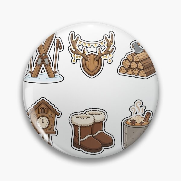 Item preview, Rustic Mountain Lodge Sticker Pack - Cabin Winter Favorites designed and sold by SimpleP.