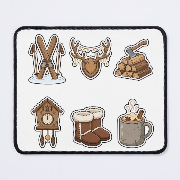 Item preview, Rustic Mountain Lodge Sticker Pack - Cabin Winter Favorites designed and sold by SimpleP.