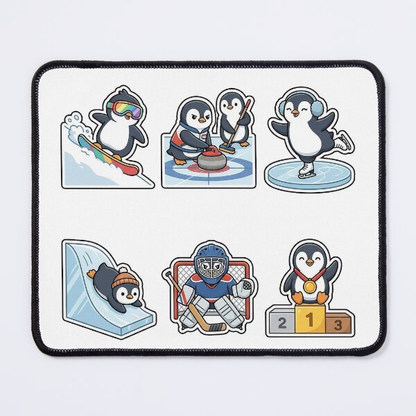 Item preview, Cute Penguin Winter Sports Sticker Pack - Action Animal Collection designed and sold by SimpleP.