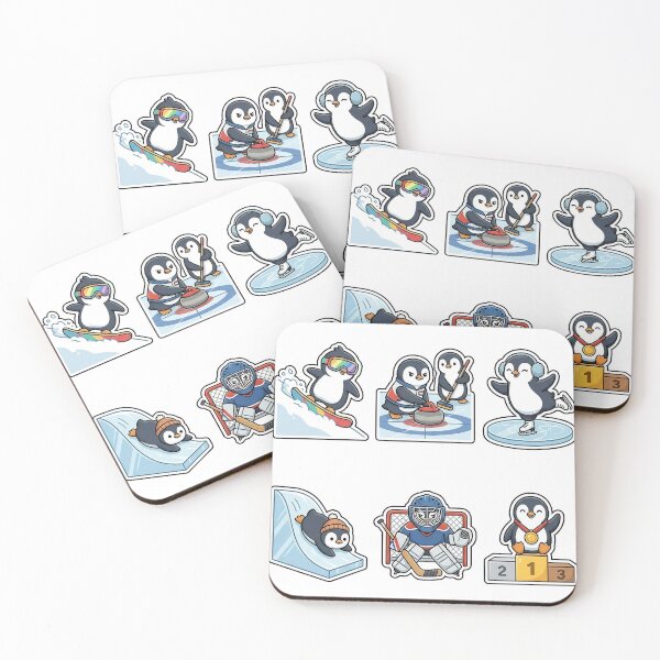 Item preview, Cute Penguin Winter Sports Sticker Pack - Action Animal Collection designed and sold by SimpleP.