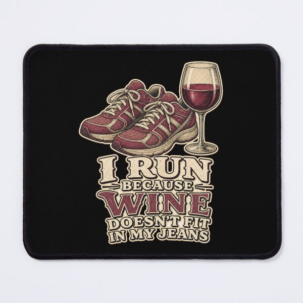 Item preview, I Run Because Wine Doesn't Fit In My Jeans Shirt, Funny Running T-Shirt, Runner Humor Tee, Funny Marathon Gift Shirt, Vintage Running Graphic designed and sold by TshirtsLabs.