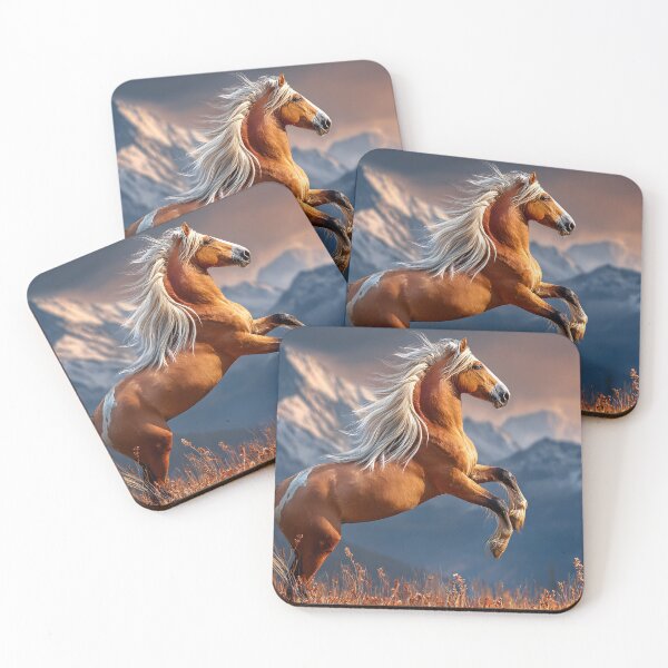 Item preview, Majestic Horse Leaping in Mountain Landscape designed and sold by Artessie.