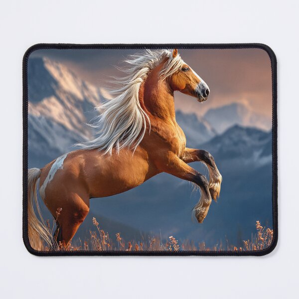 Item preview, Majestic Horse Leaping in Mountain Landscape designed and sold by Artessie.