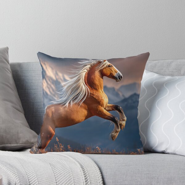 Item preview, Majestic Horse Leaping in Mountain Landscape designed and sold by Artessie.