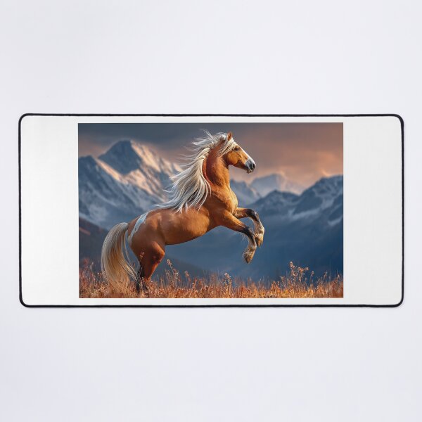 Item preview, Majestic Horse Leaping in Mountain Landscape designed and sold by Artessie.