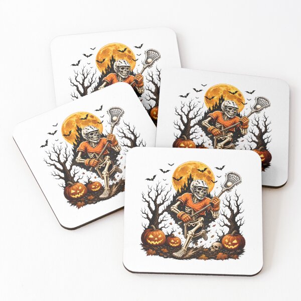 Item preview, Halloween Lacrosse Skeleton Full Moon designed and sold by calicito.