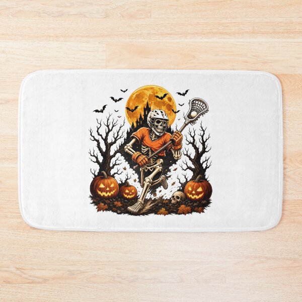 Item preview, Halloween Lacrosse Skeleton Full Moon designed and sold by calicito.