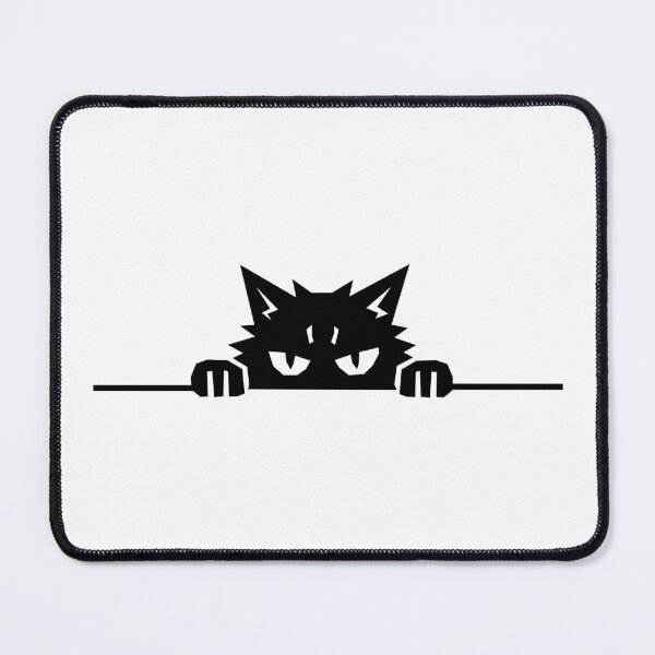 Item preview, Mischievous Black Cat Peeking Over the Edge designed and sold by matybrak.