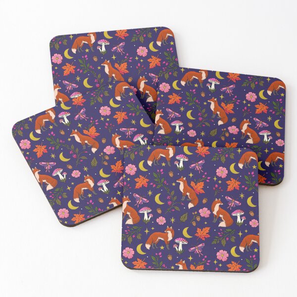 Item preview, Foxglow Forest – Mystical Fox & Autumn Woodland Pattern designed and sold by lydiadesign.