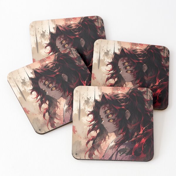 Item preview, Crimson Six-Eyed Demon Warrior – Dark Japanese Anime Inspired Art designed and sold by Dyan4.