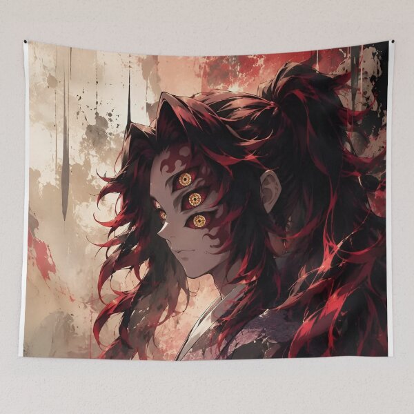 Item preview, Crimson Six-Eyed Demon Warrior – Dark Japanese Anime Inspired Art designed and sold by Dyan4.