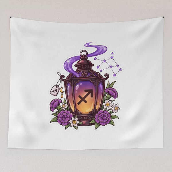 Item preview, Sagittarius Zodiac Lantern designed and sold by LunaGlow Studio.