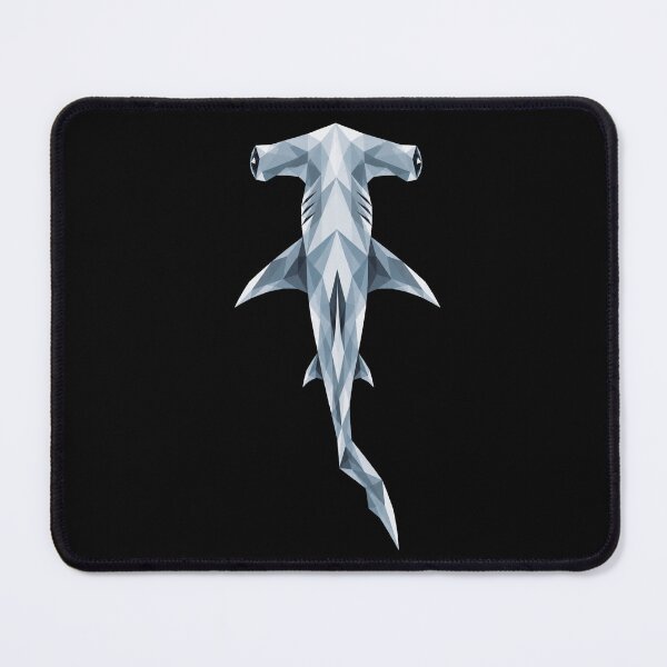 Item preview, hammerhead shark geometric polygon wall art designed and sold by ROUX-ART.